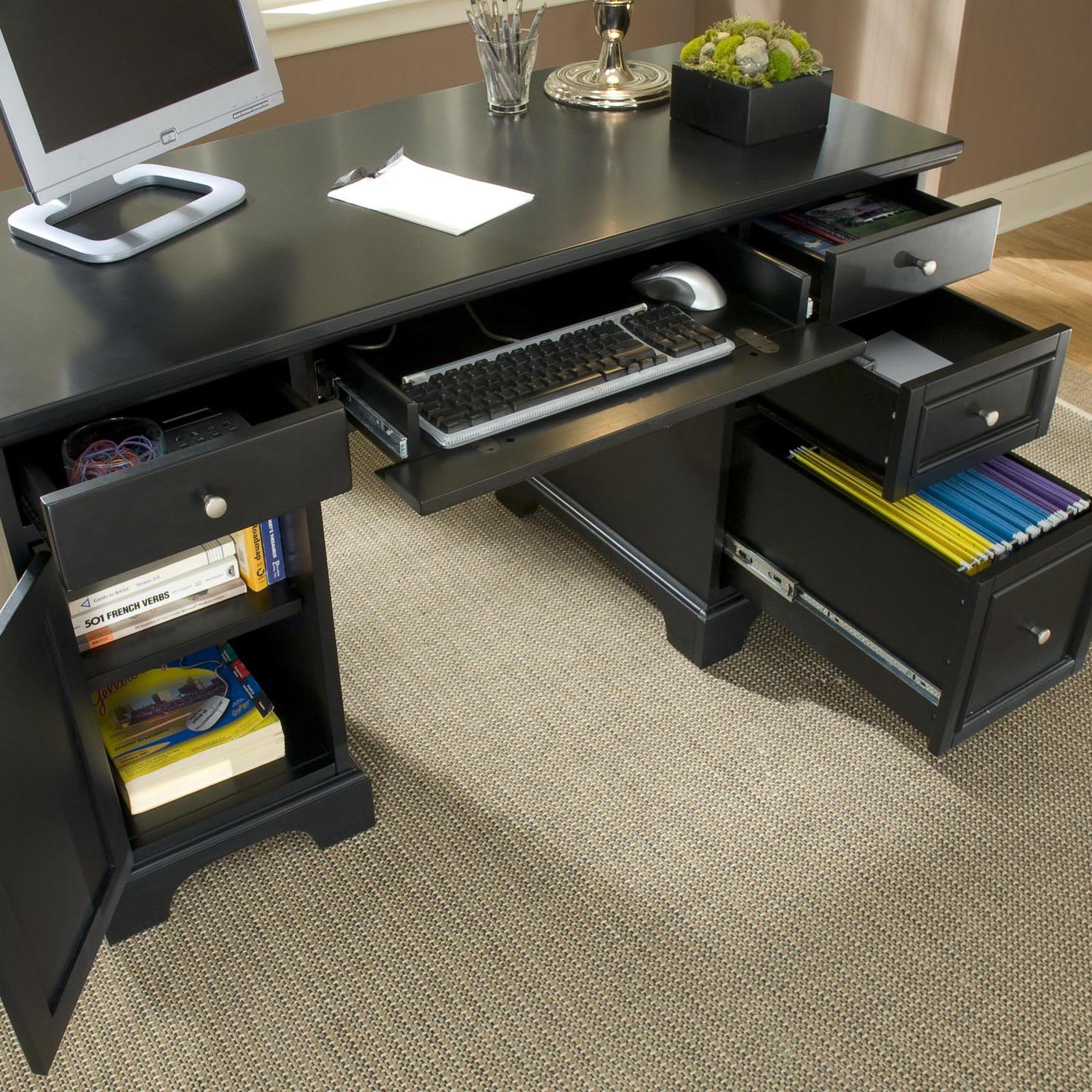 homestyles Bedford 553118 Double Pedestal Desk Corner Furniture